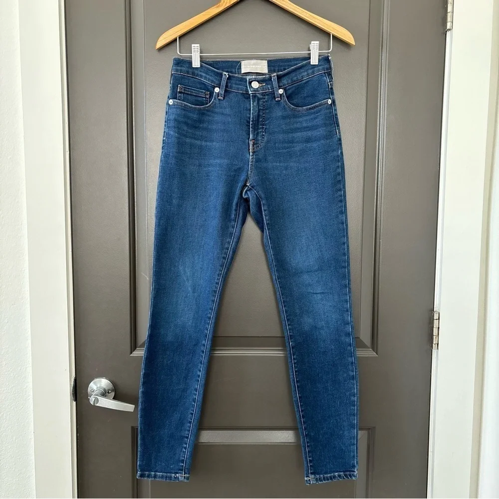 Everlane The High-Rise Skinny Jean Medium Wash High Waisted Blue Denim Size 27R